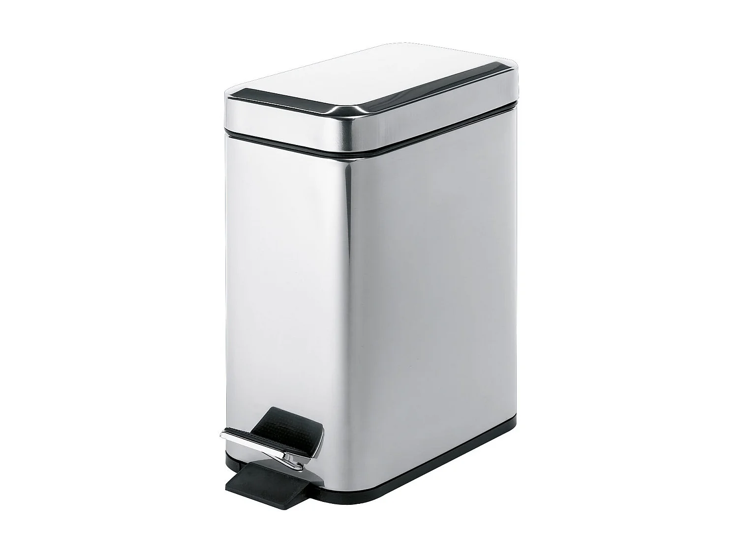 Corbeille-Poubelle Rectangulaire 5L En Acier Inox