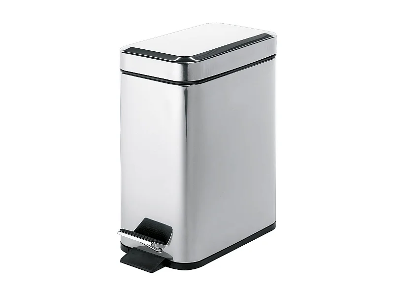 Corbeille-Poubelle Rectangulaire 5L En Acier Inox
