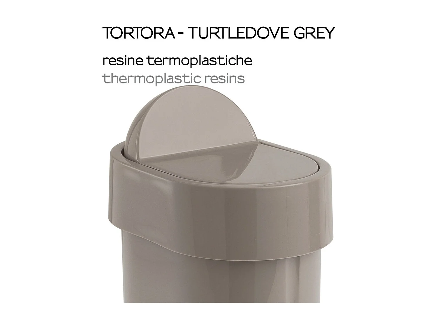 Poubelle De Salle De Bains 4,8 Litres Gris Tourterelle En Propylux | Iris