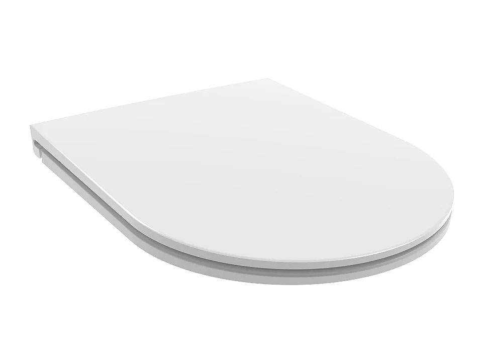 Housse De Siège De Toilette Avec Fermeture Ralentie Forme D Blanc