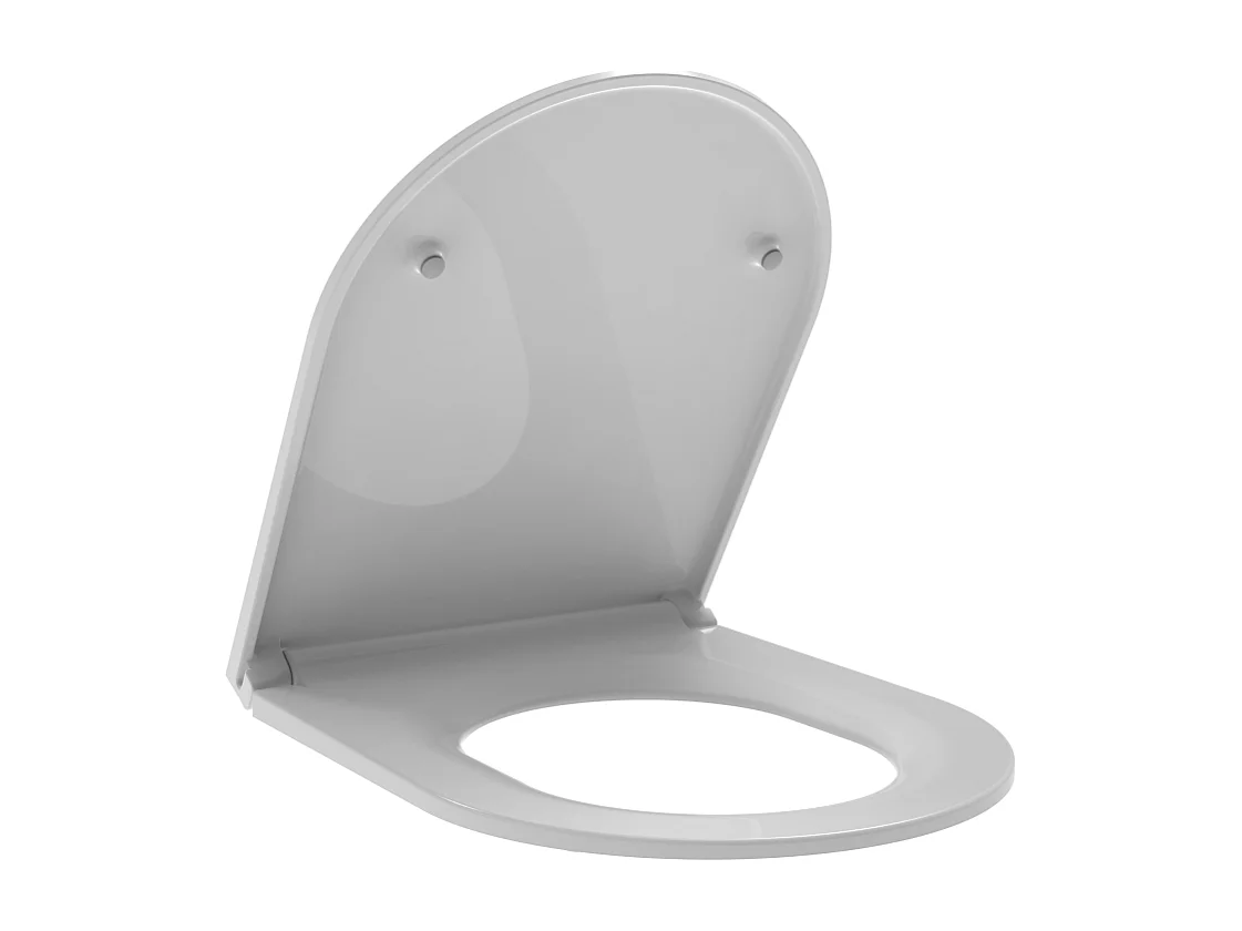 Housse De Siège De Toilette Avec Fermeture Ralentie Forme D Blanc