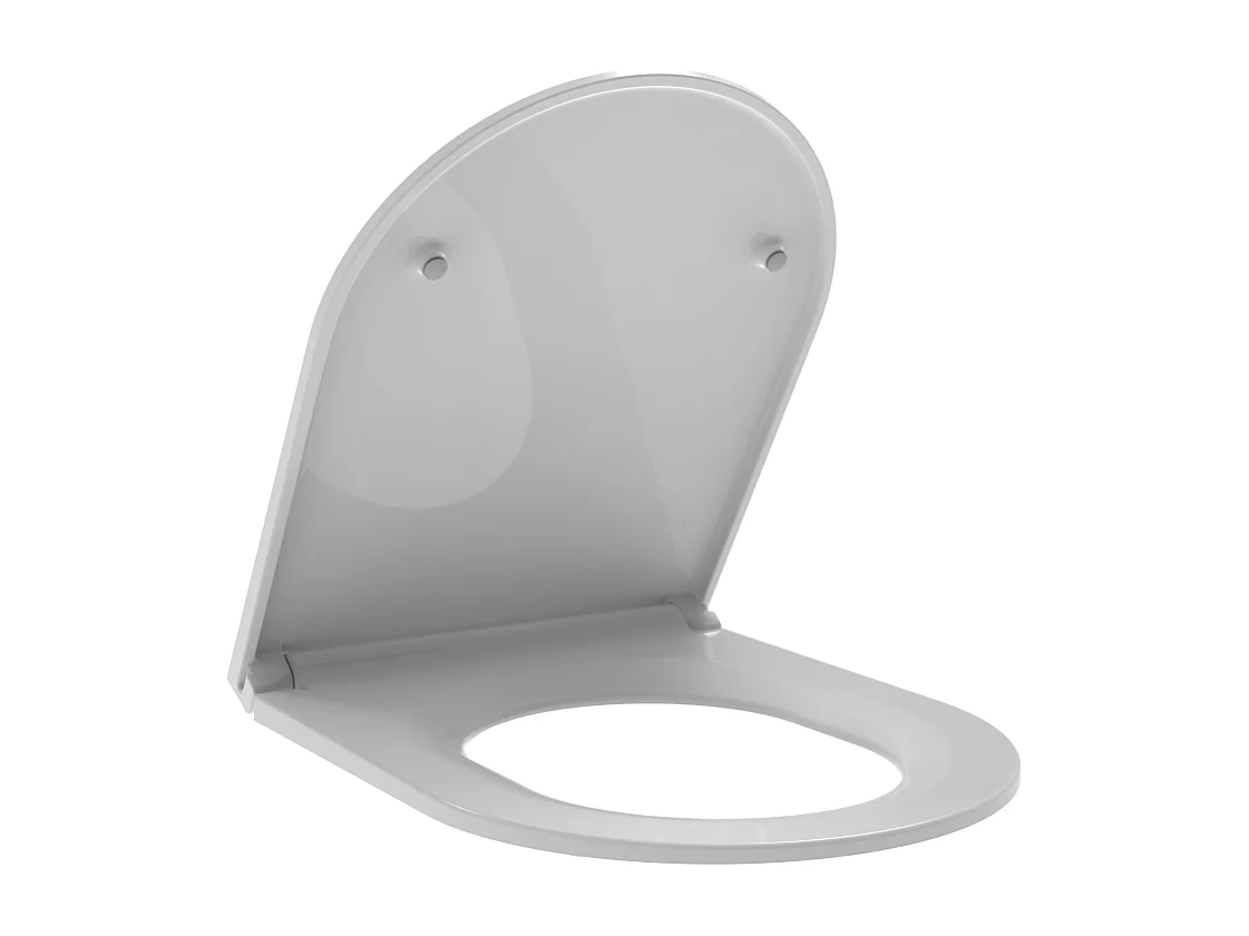 Housse De Siège De Toilette Avec Fermeture Ralentie Forme D Blanc