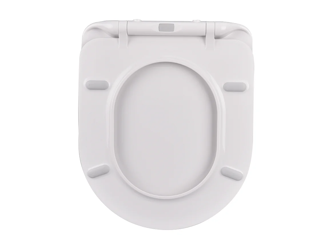 Siège De Wc Avec Amortissement En Termorésistant Blanc Brillant