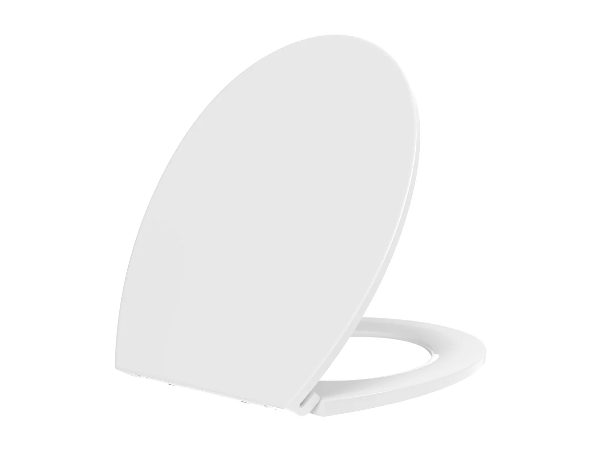 Couvercle De Wc Ovale Universel En Termoindurente Blanc Brillant