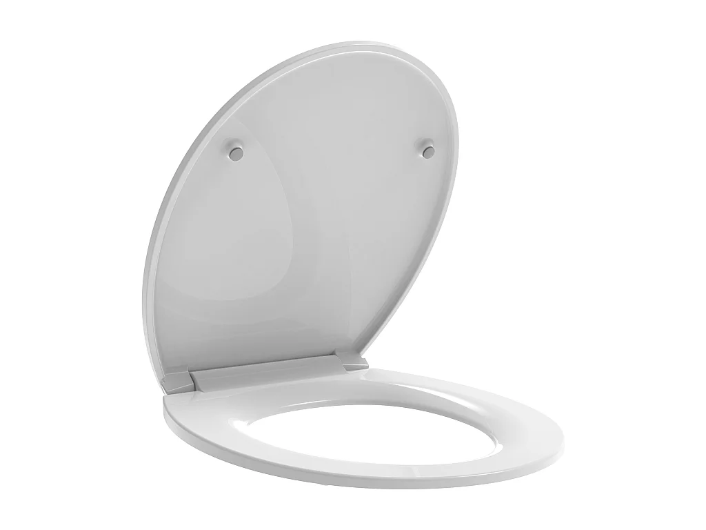 Couvercle De Wc Ovale Universel En Termoindurente Blanc Brillant