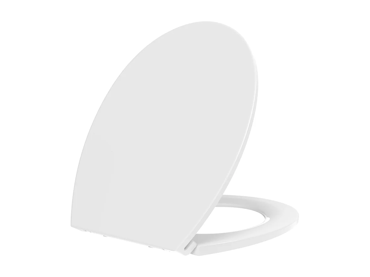 Couvercle De Wc Ovale Universel En Termoindurente Blanc Brillant