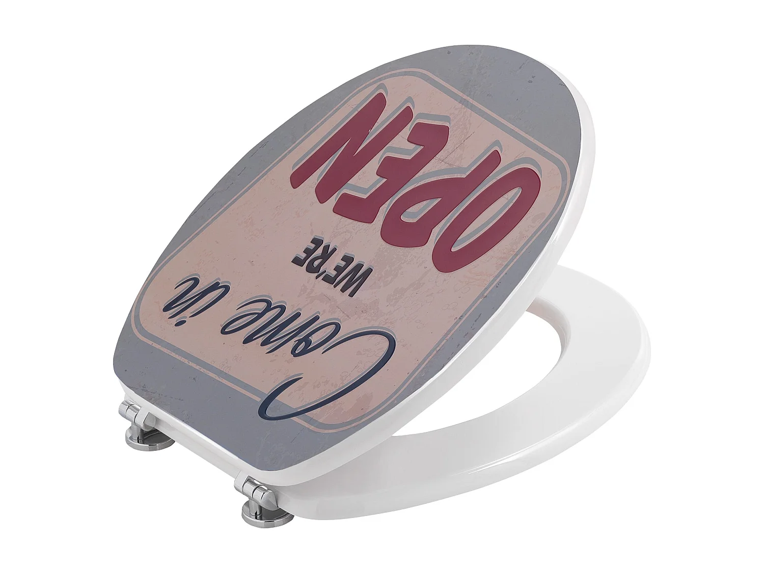 Wc Shield Seat Avec Metal Decoration Ouvert