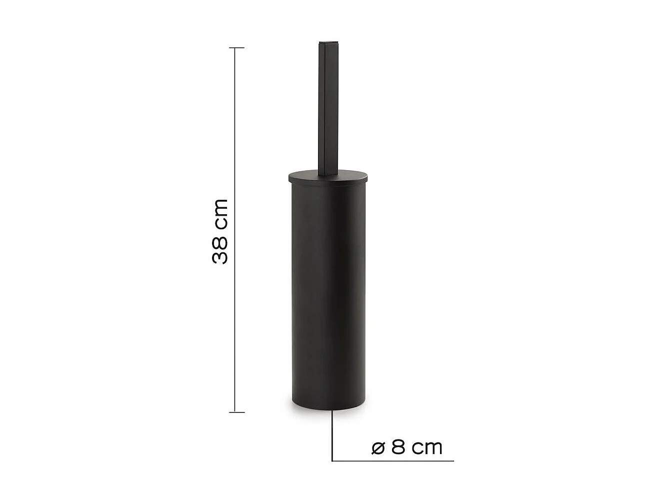 Porte-Balai De Toilette Acier Inoxydable Noir Mat | Glicine