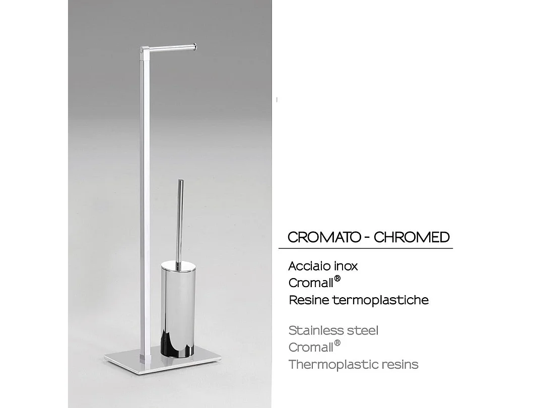 Support De Salle De Bain En Acier Inoxydable Avec Porte-Rouleau De Papier Toilette Et Brosse De Toilette | Maine