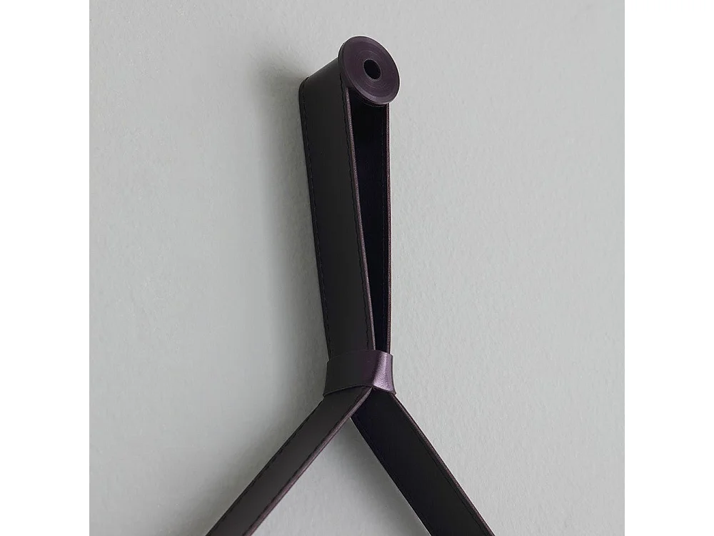 Miroir De Salle De Bains Design Et Rond Avec Cadre En Cuir Noir