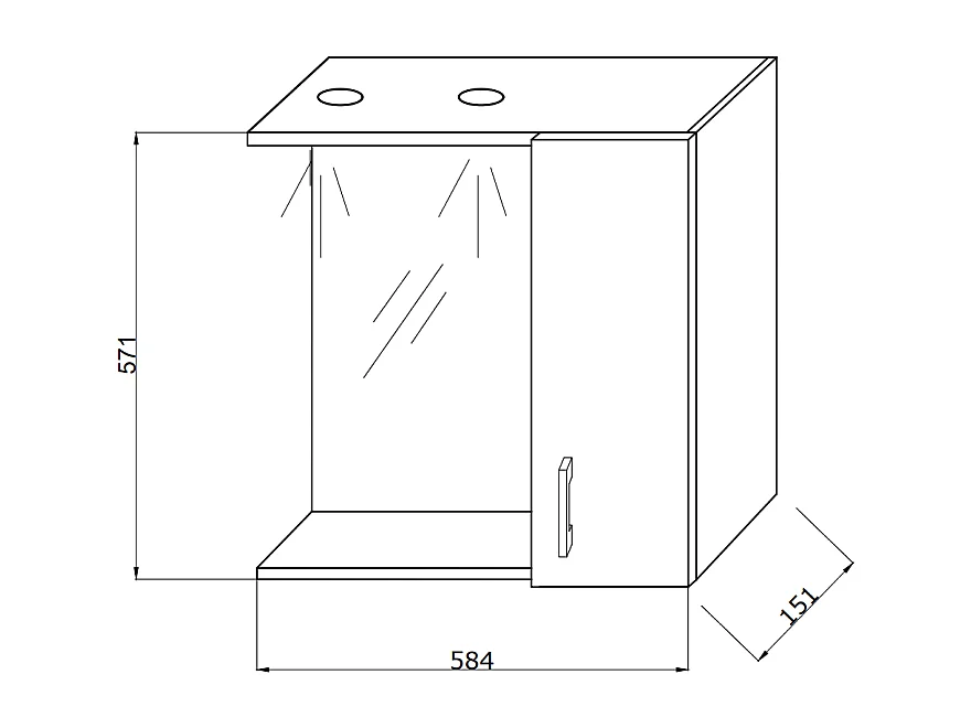 Miroir De Salle De Bains En Chêne Blanc Avec Éclairage Led