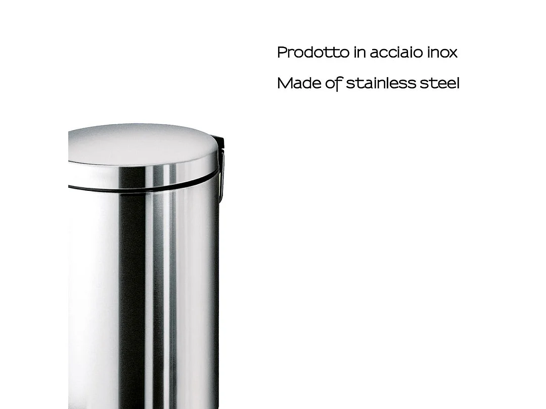 Corbeille À Papier 5L En Acier Chromé | Artemisia