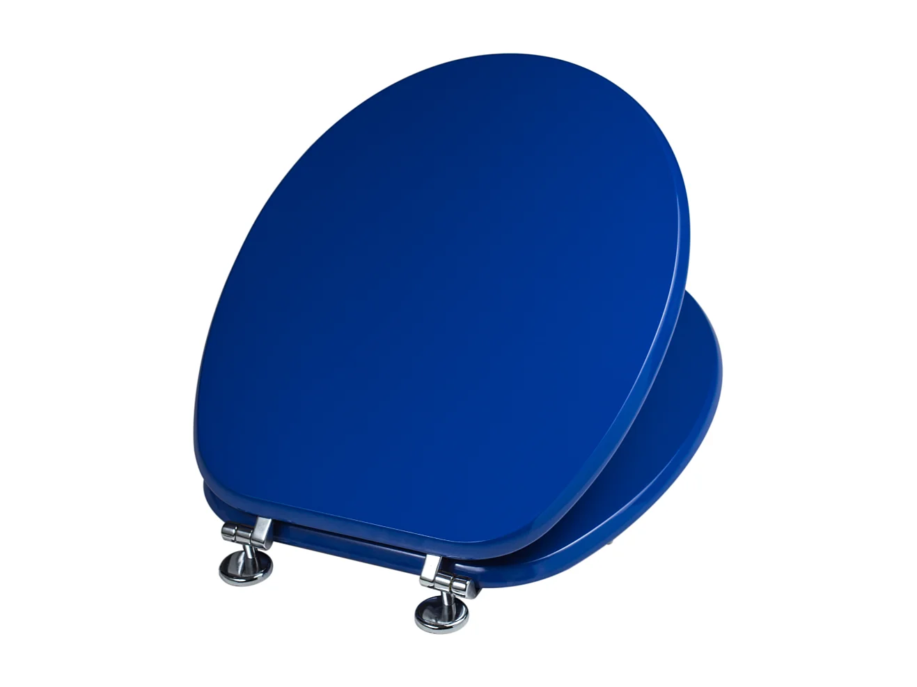 Abattant De Toilettes Universel Bleu Électrique En Mdf Fsc