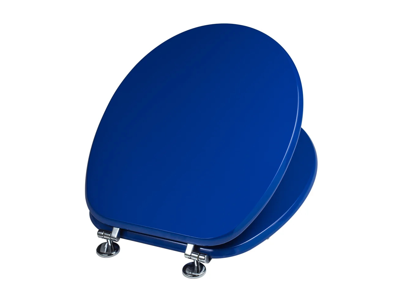 Abattant De Toilettes Universel Bleu Électrique En Mdf Fsc