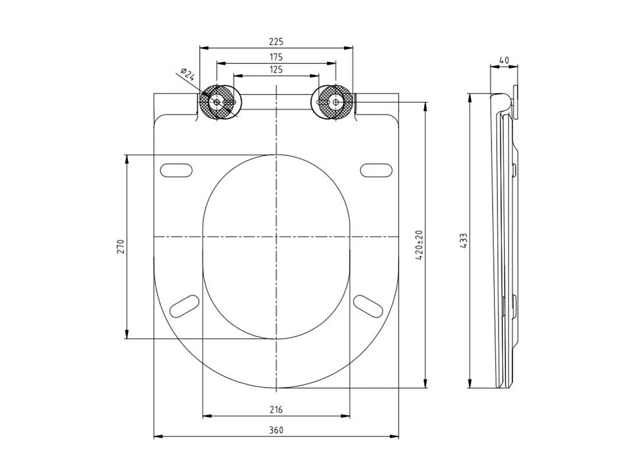 Copriwater Forme D Compatible Blanc Brillant