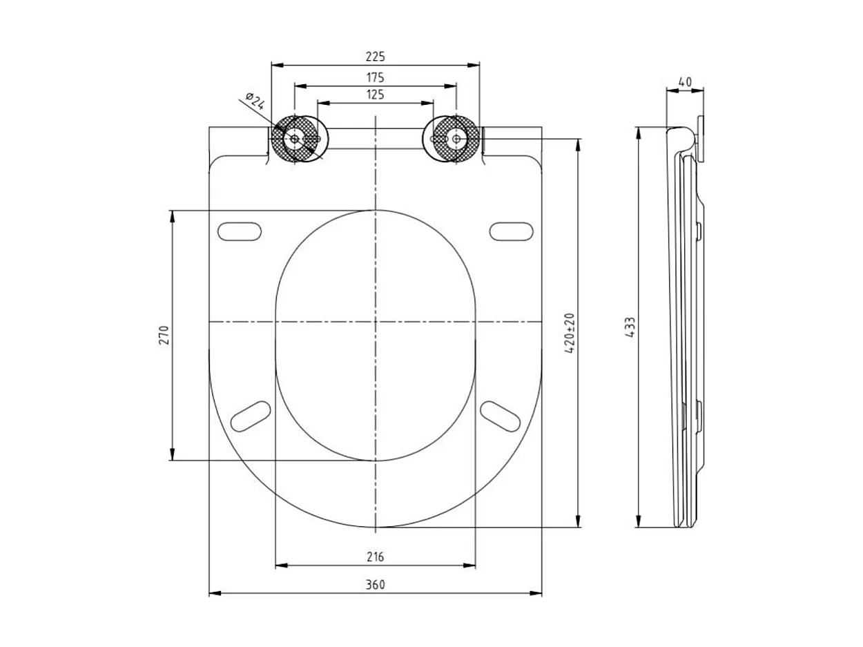 Copriwater Forme D Compatible Blanc Brillant