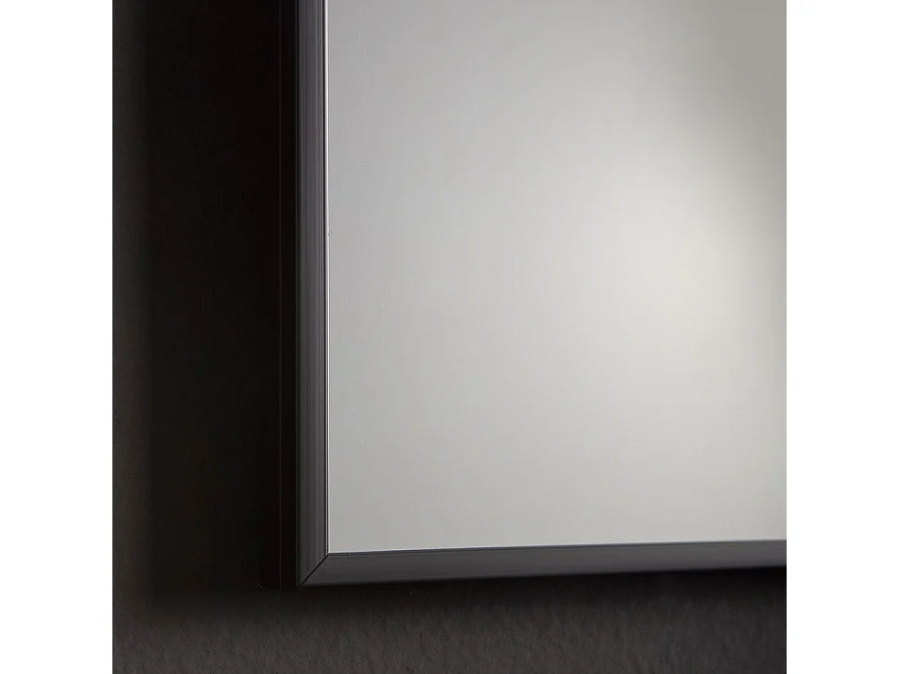 Miroir 60X80 Avec Cadre En Pvc Et Bord Noir Mat