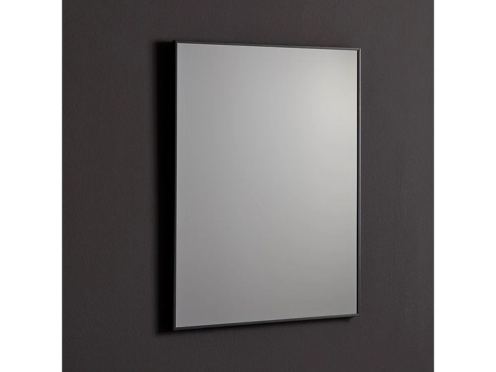 Miroir 60X80 Avec Cadre En Pvc Et Bord Noir Mat
