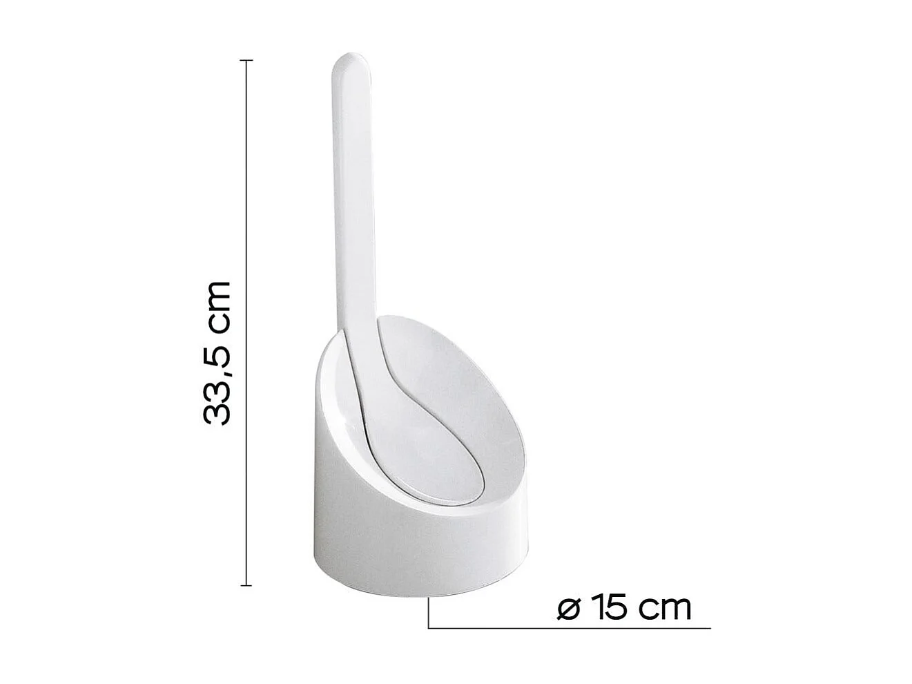 Porte-Balai Blanc En Résine Thermoplastique Avec Touffe En Pvc