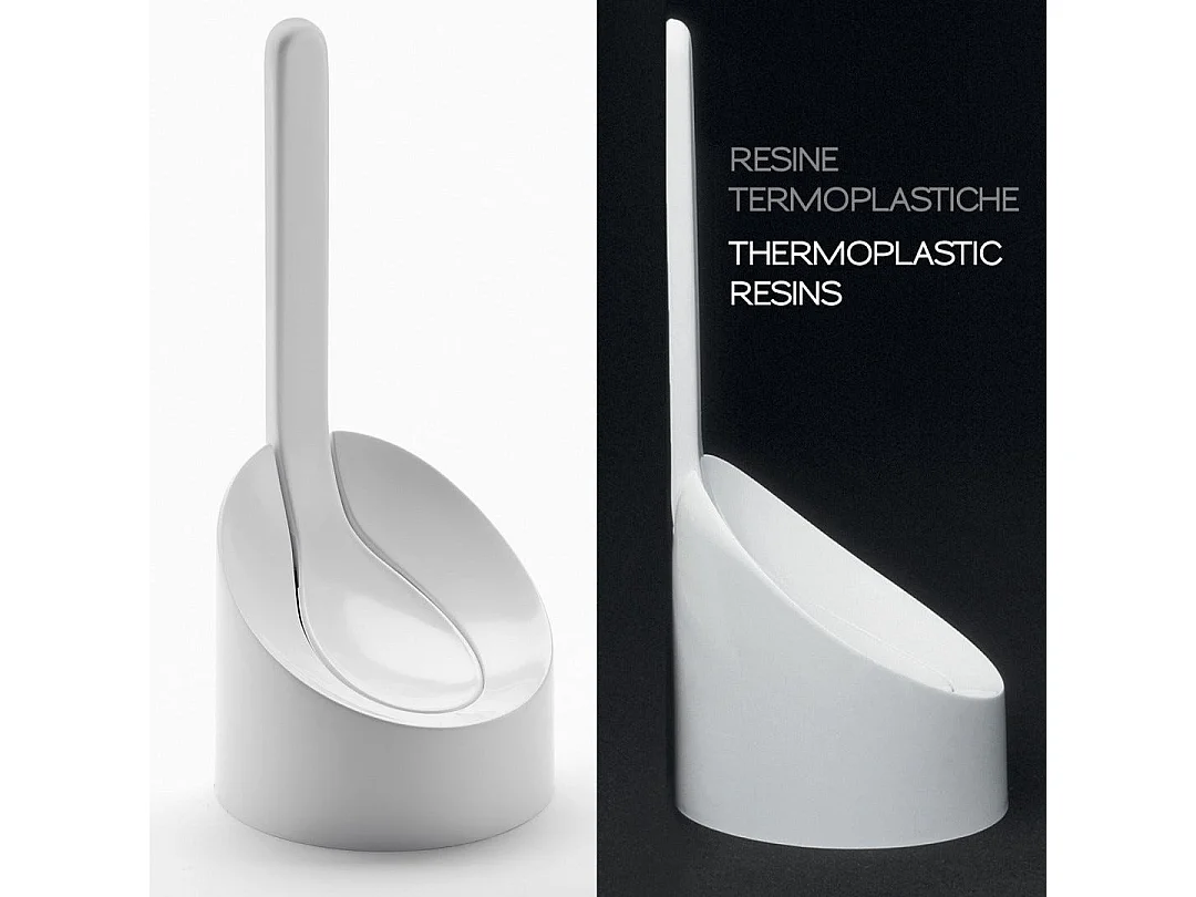 Porte-Balai Blanc En Résine Thermoplastique Avec Touffe En Pvc