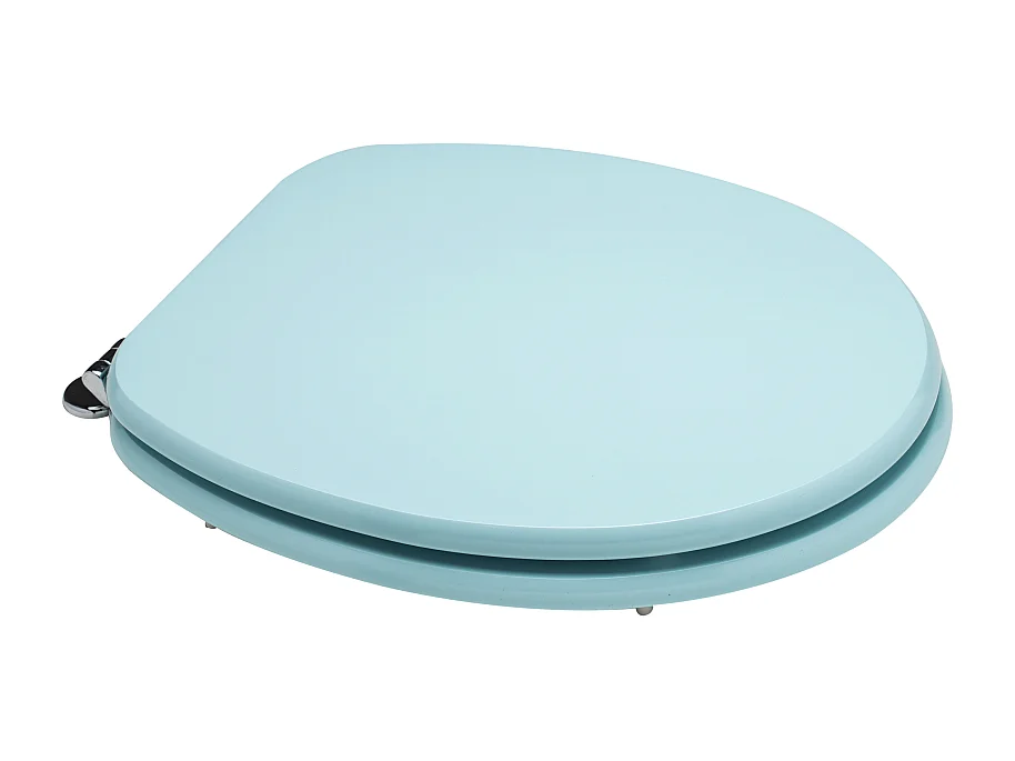 Couvre-Siège De Toilettes À Compatibilité Universelle Bleu Clair Certifié Fsc Mdf