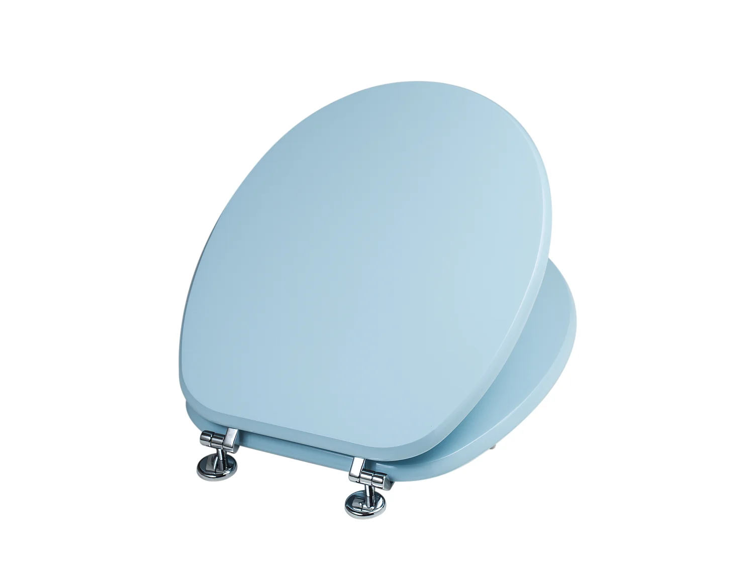 Couvre-Siège De Toilettes À Compatibilité Universelle Bleu Clair Certifié Fsc Mdf