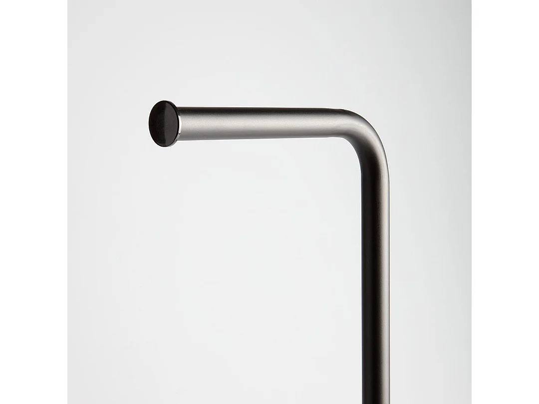 Porte-Balais Et Porte-Rouleau De Papier Toilette Ovales Noirs Mats