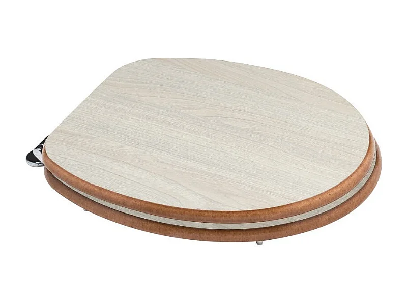 Siège De Toilette Universel En Bois Couleur Chêne Gris