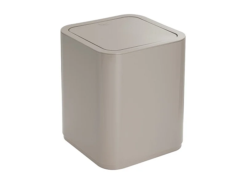 Poubelle Carrée Pour Salle De Bains Beige 8L | Agave