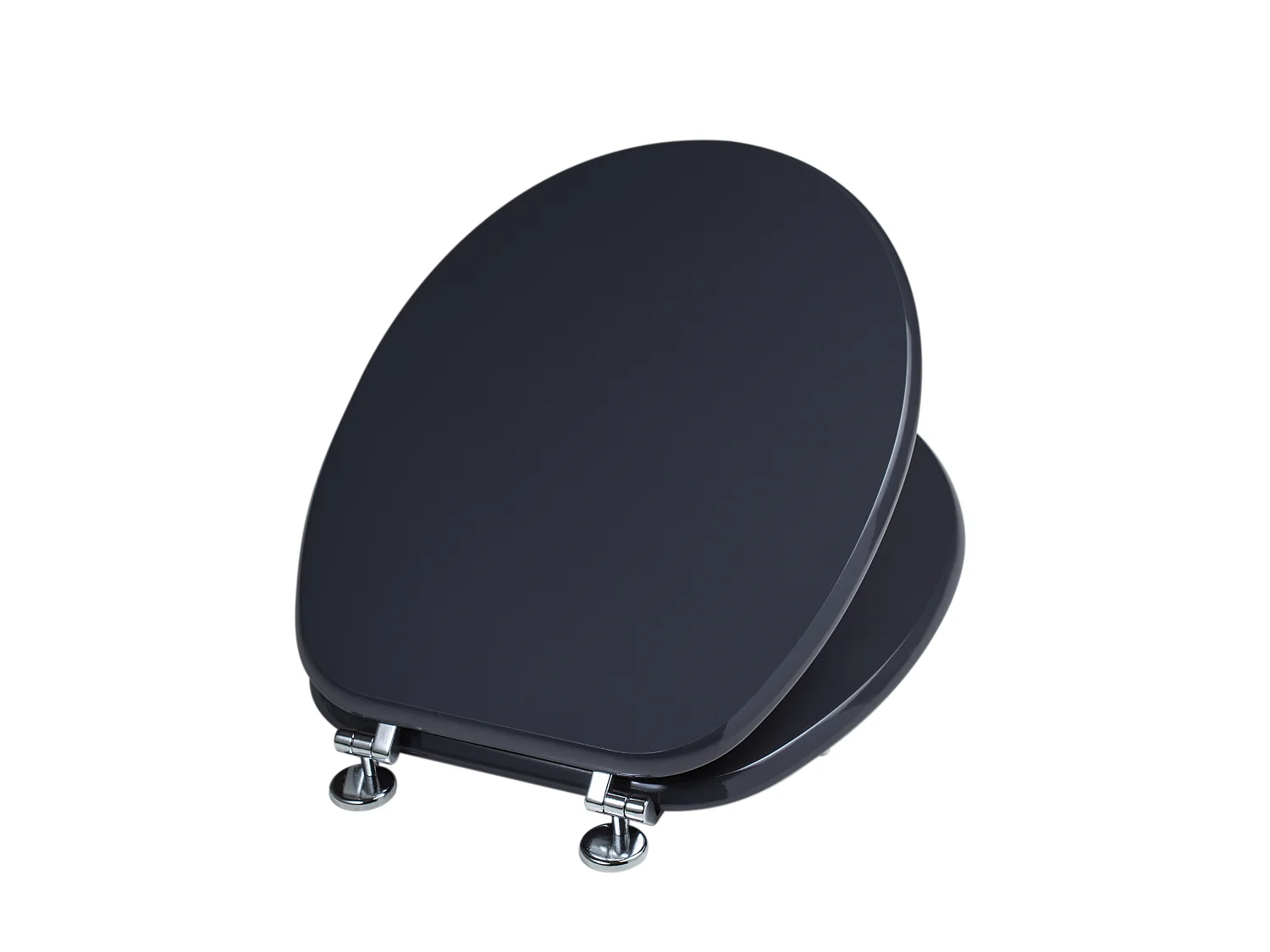 Gris Anthracite Siège Wc Taille Universelle Charnières Métalliques