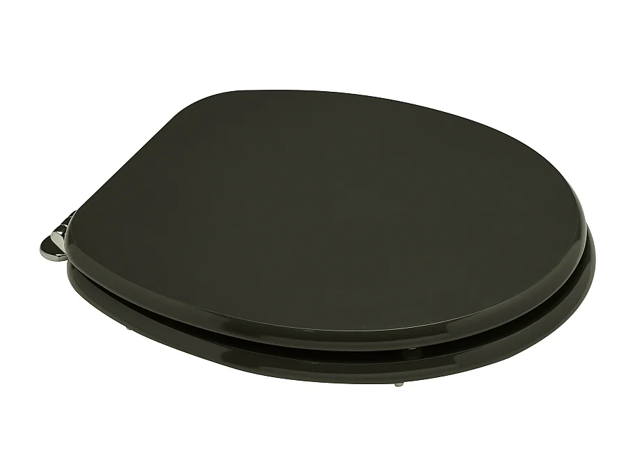 Gris Anthracite Siège Wc Taille Universelle Charnières Métalliques