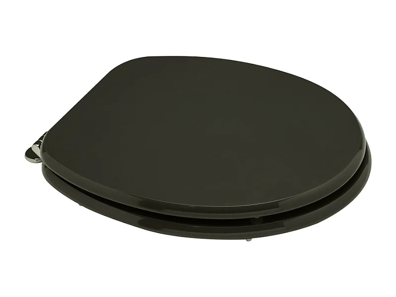 Gris Anthracite Siège Wc Taille Universelle Charnières Métalliques