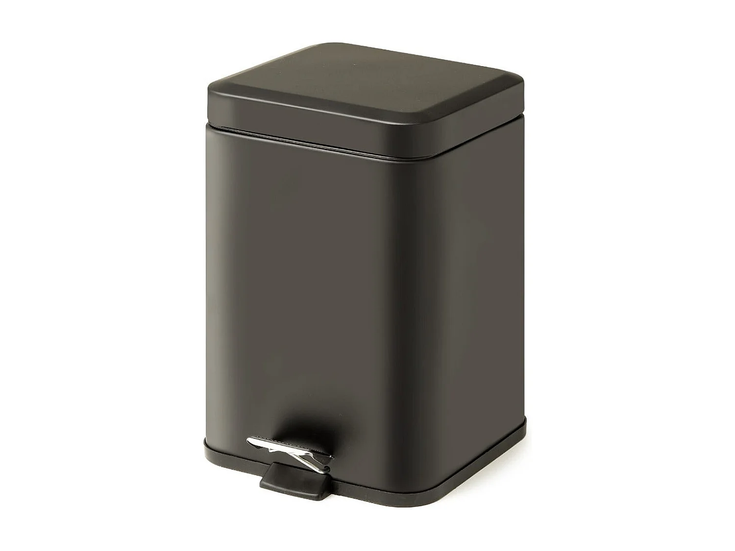 Poubelle De Salle De Bains En Aluminium Noir Mat 5L | Artemisia