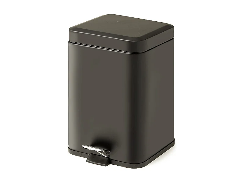 Poubelle De Salle De Bains En Aluminium Noir Mat 5L | Artemisia