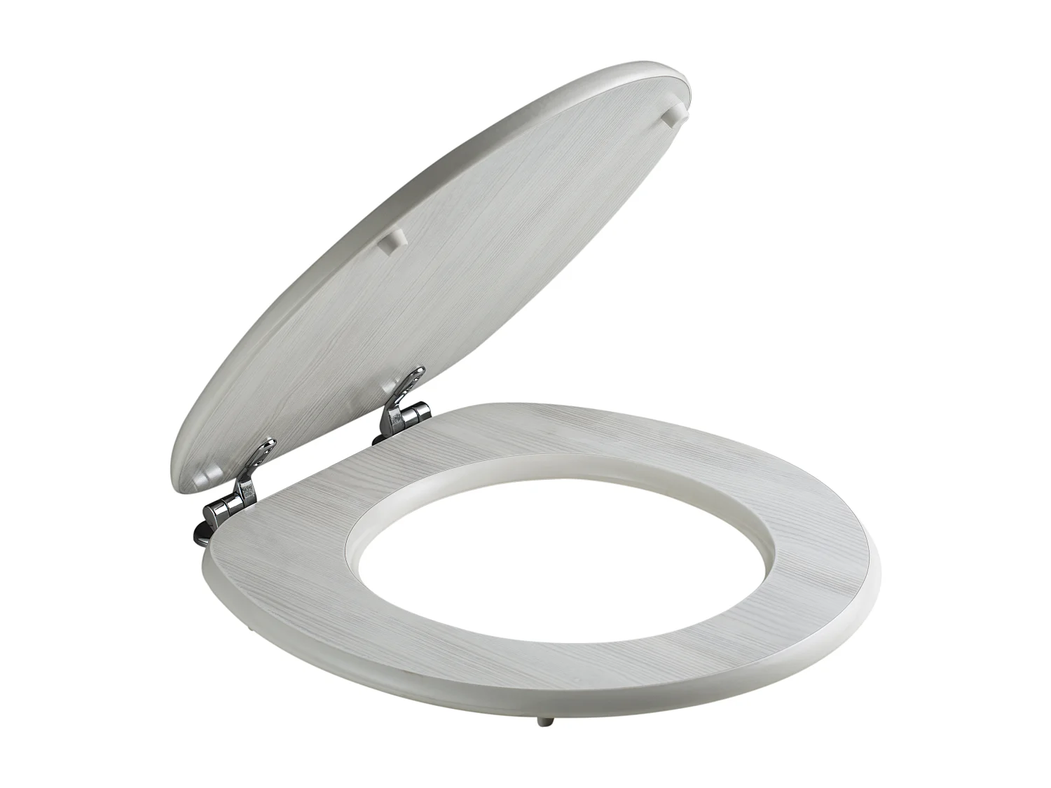 Abattant Universel Pour Toilettes Effet Bois Chêne Blanc