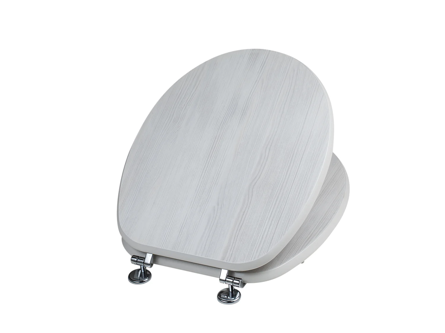 Abattant Universel Pour Toilettes Effet Bois Chêne Blanc