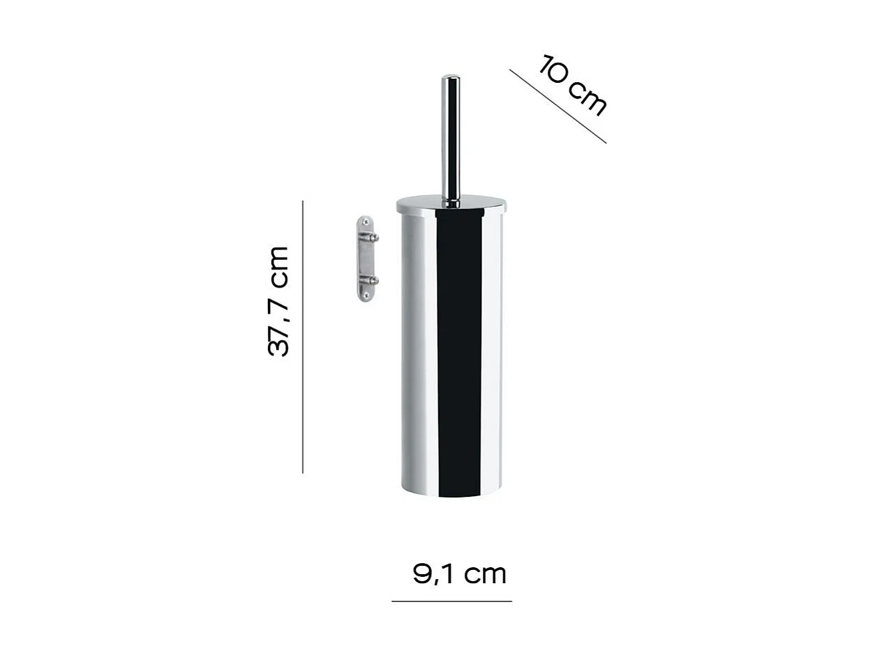 Porte-Balai En Acier Inoxydable Chromé Poli | Ginestra