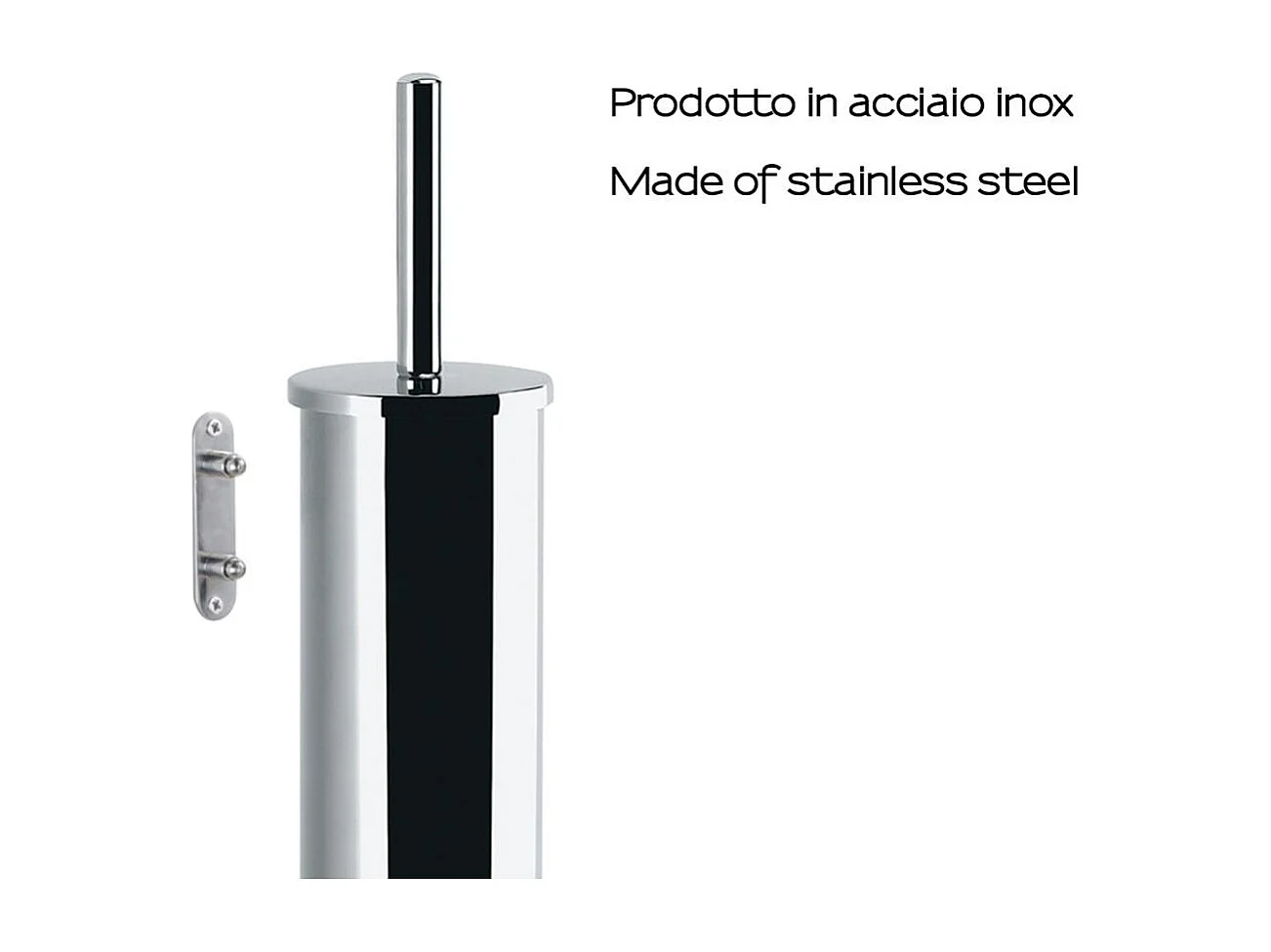 Porte-Balai En Acier Inoxydable Chromé Poli | Ginestra