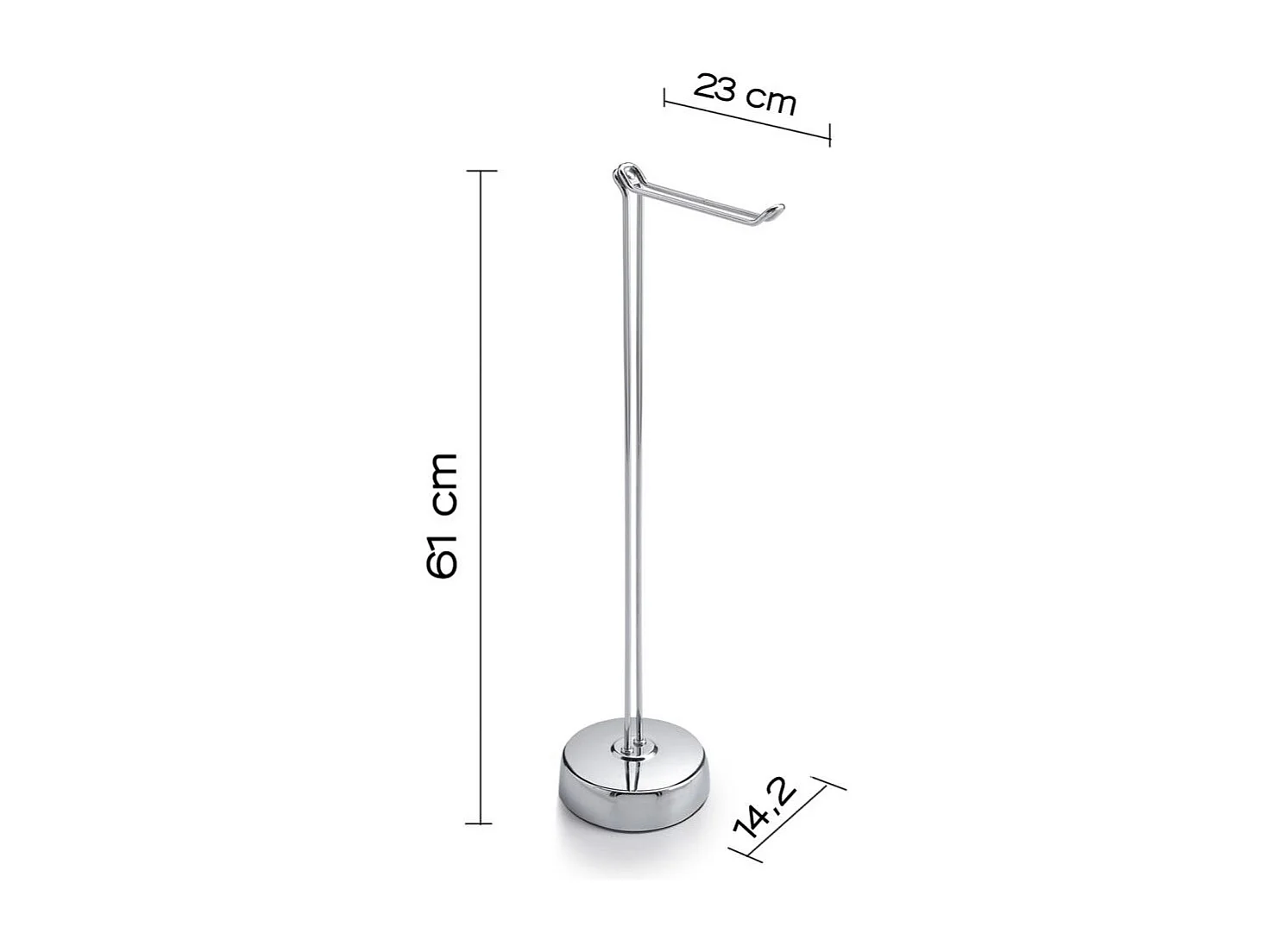 Porte-Rouleau De Papier Toilette En Métal Chromé