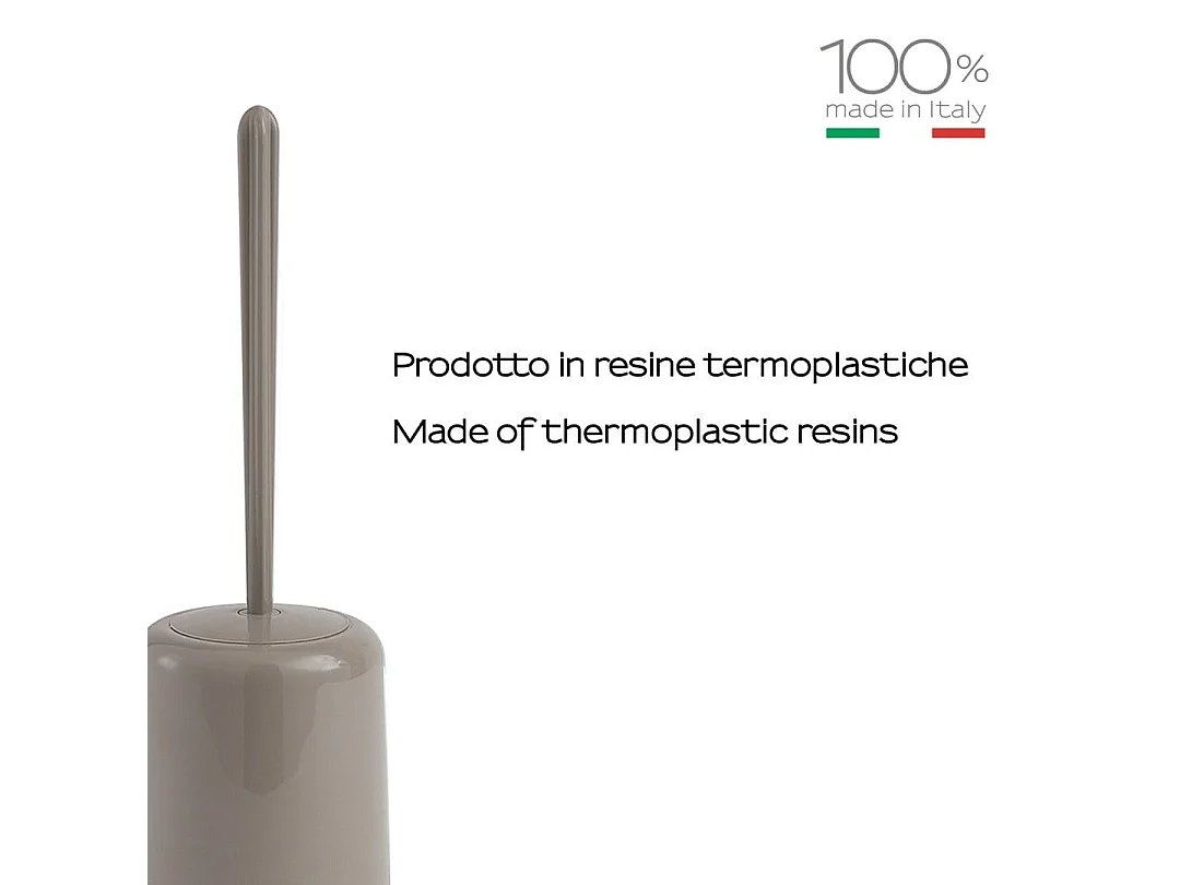 Porte-Balais De Toilette Sur Pied Finition Gris Tourterelle