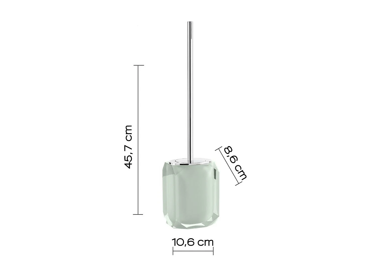 Brosse De Toilette Sur Pied En Résine Vert Menthe  | Aster