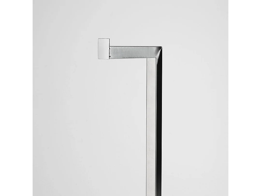 Piédestal Avec Cadre Porte-Rouleau De Papier Toilette Chromé Et Porte-Brosse De Toilette Blanc