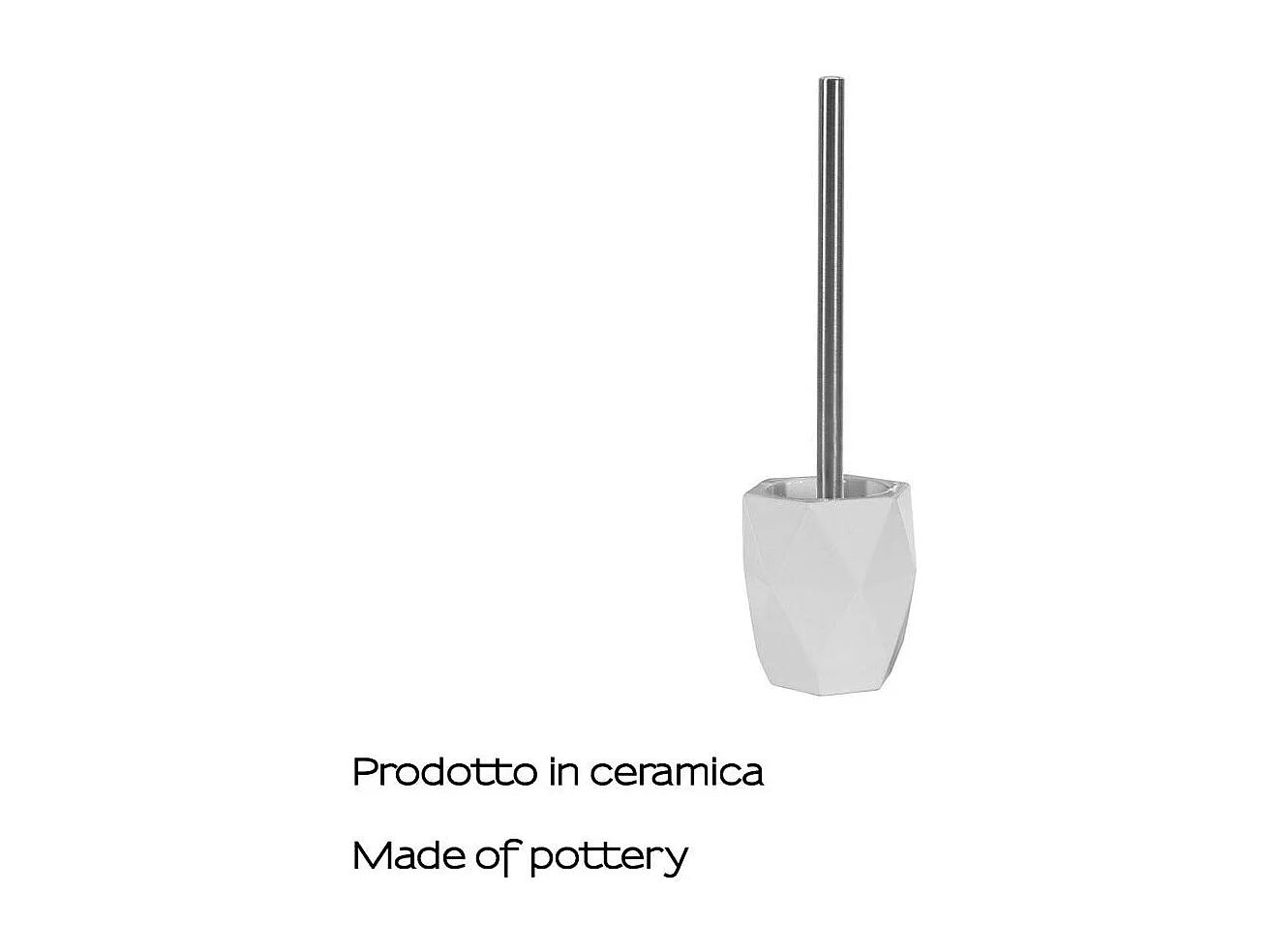 Brosse À Toilettes En Céramique De Comptoir Blanc  | Biancospino