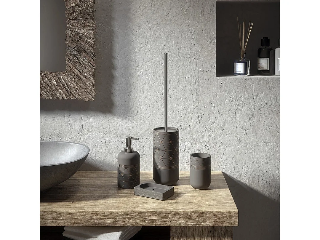 Brosse De Toilette Sur Pied Ciment Gris| Giglio