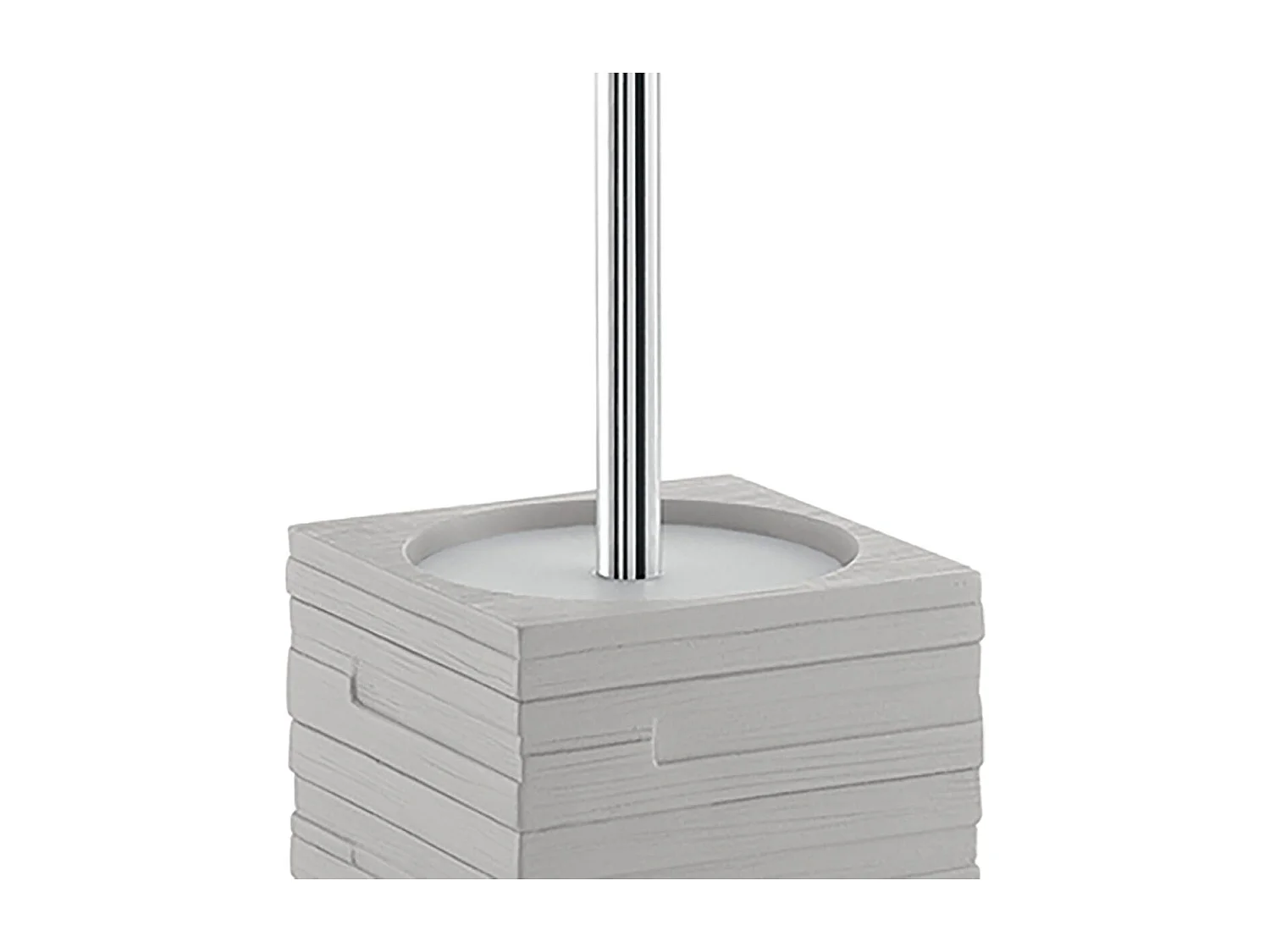 Brosse De Toilette Sur Pied En Résine Grise  | Pervinca