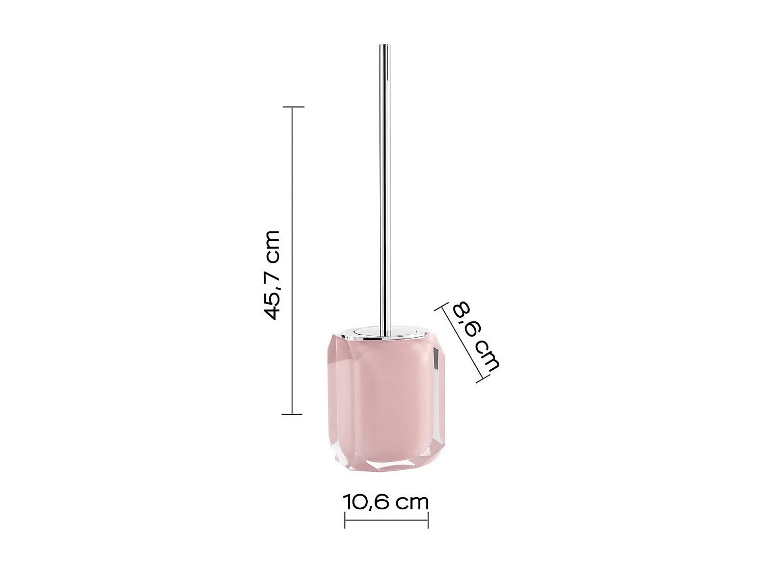 Brosse À Toilettes En Résine Rose Pour Comptoir  | Aster