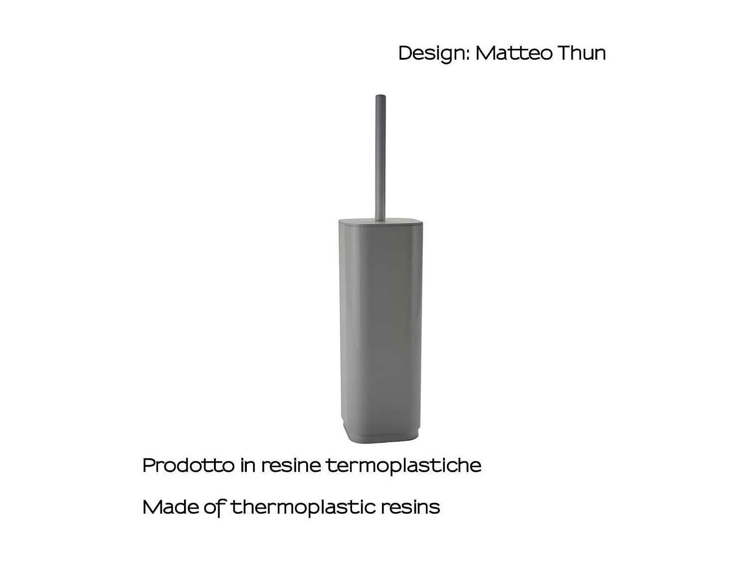 Porte-Balais De Sol Pour Toilettes Gris | Mughetto