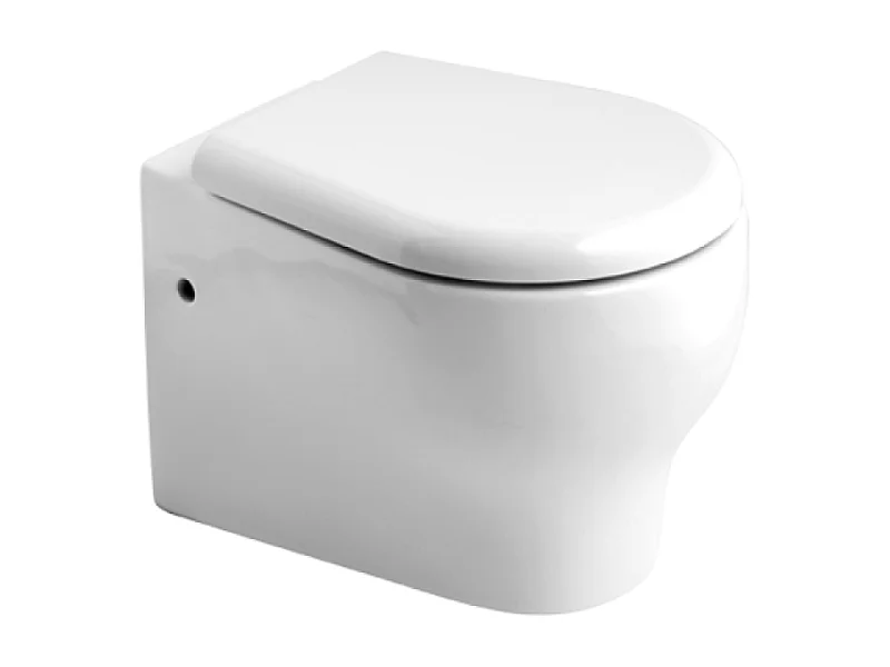 Toilettes Suspendues Avec Rebord En Céramique Blanc  | Soave