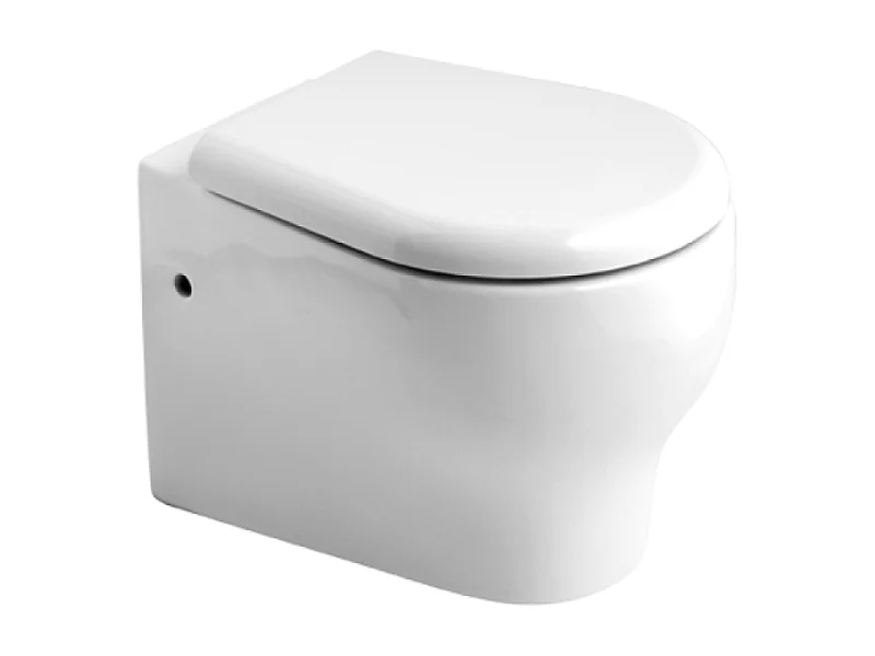 Toilettes Suspendues Avec Rebord En Céramique Blanc | Soave