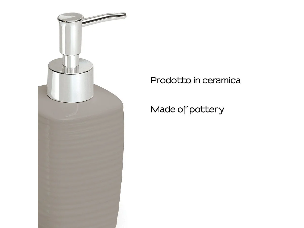 Distributeur De Savon En Céramique Gris Pigeon 240 Ml | Calla
